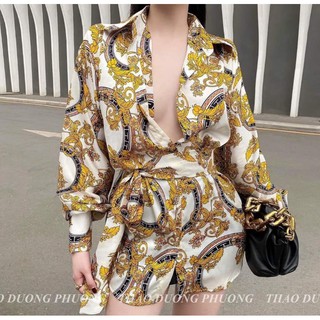 vải lụa satin họa tiết