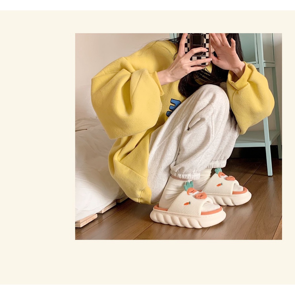 Dép Bông hình 🥕 Cà Rốt 🥕 , Mẫu dép lê nữ Cao Cấp mới nhất 2023