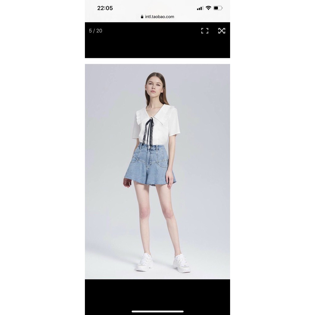 Quần Jean Short Nữ Ống Rộng Lưng Cao Retro Form Rộng Hàn Quốc Hot