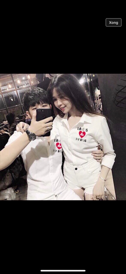 Áo sơ mi LOVE IS unisex siêu đẹp