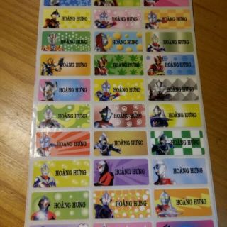 Name sticker dán đồ dùng cho bé