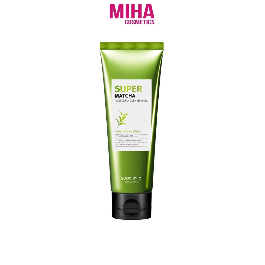 Sữa Rửa Mặt Dạng Gel Kiềm Dầu Se Khít Lỗ Chân Lông Some By Mi Super Matcha Pore Clean Cleansing Gel 100ml Hàn Quốc