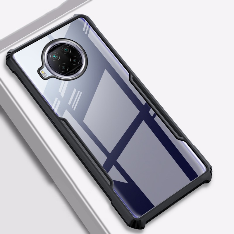 Ốp điện thoại trong suốt khung màu chống sốc cho Xiaomi Mi 10t Lite 10i 11 Redmi Note 9 Pro 5g