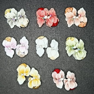 Hoa nửa ôm đá - Hoa bột đính móng HN02