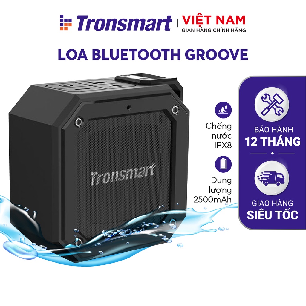 Loa Bluetooth Tronsmart Groove Speaker Chống nước IPX7 TM-322483 - Hàng phân phối chính hãng - Bảo hành 12 tháng