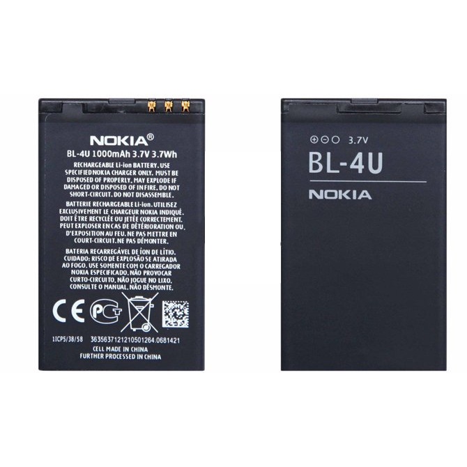 Pin nokia BL 4U cho nokia 301, E66, 305, 306, 308, 309,6600i, 6600s, 8800A, 5730 nhập khẩu