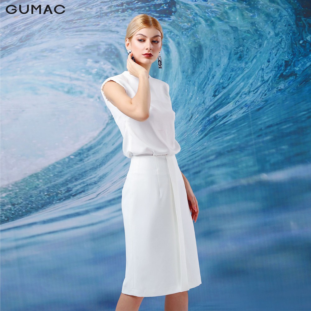 [Mã WABRGU152 giảm 10% tối đa 50k đơn từ 250k] [MISSGU] Chân Váy nữ xếp ly xẻ trước GUMAC VA12101 | BigBuy360 - bigbuy360.vn