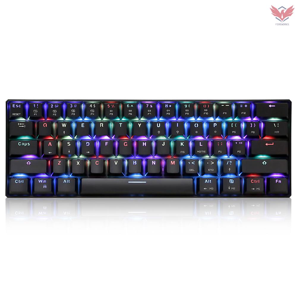 Bàn Phím Cơ Gaming Fir Motospeed Ck61 Rgb 61 Phím Có Đèn Nền Đen