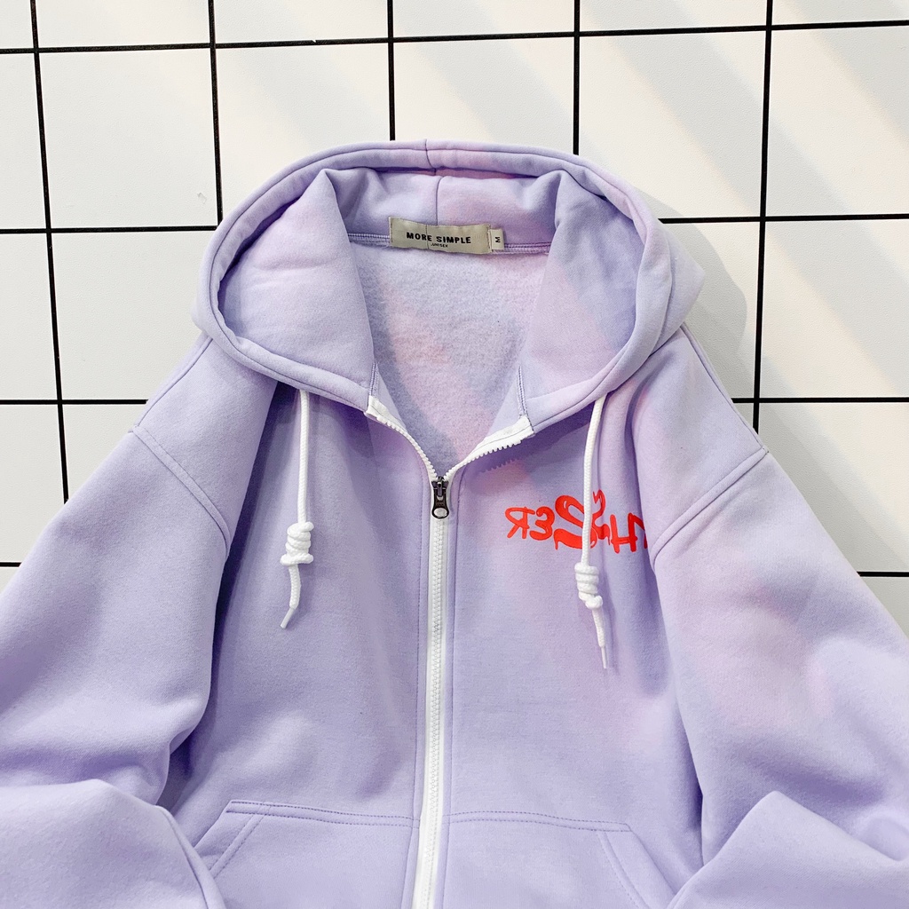Áo Khoác Hoodie Form Rộng Phối Zip Unisex SISI Vải Nỉ Bông - Tuni Store