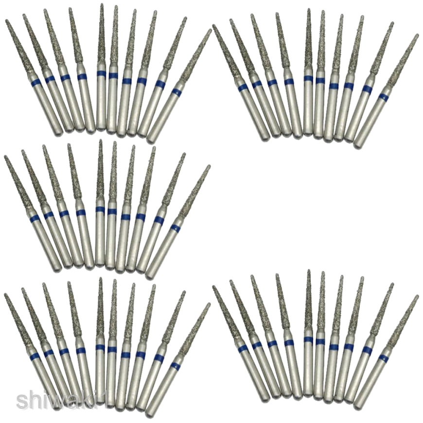 50 đầu mũi khoan kim cương nha khoa TR-11 FG 1.6mm tốc độ cao cho thiết bị cầm tay
