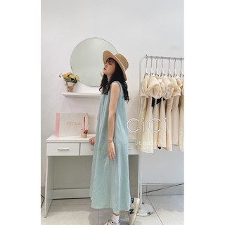 Váy trơn vintage dáng dài CICISTUDIO
