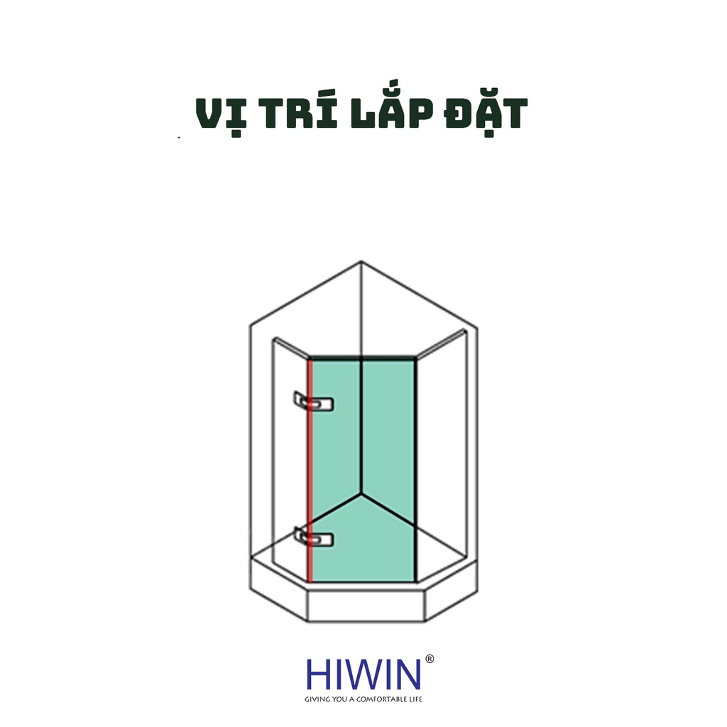 Combo 2 gioăng chắn nước 135 độ cho phòng tắm kính Hiwin SP-052