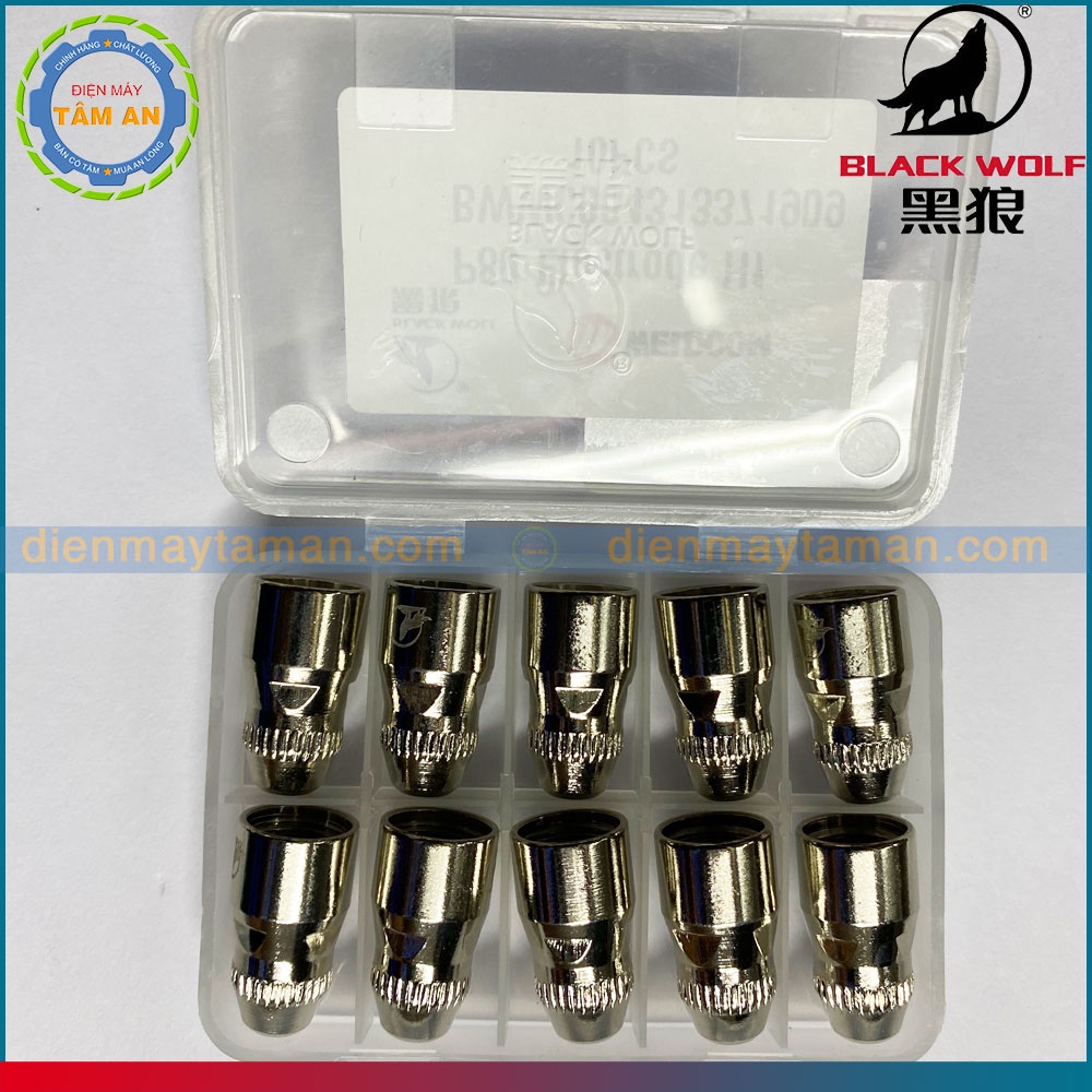 Bộ 10 đ190iện cực súng cắt Plasma P80 Black Wolf - Chính hãng - giá đủ thuế VAT