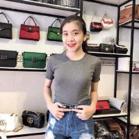 Áo thun gân tay ngắn, áo thun nữ tay ngắn dáng chuẩn đẹp -RUBY CLOTHING A10