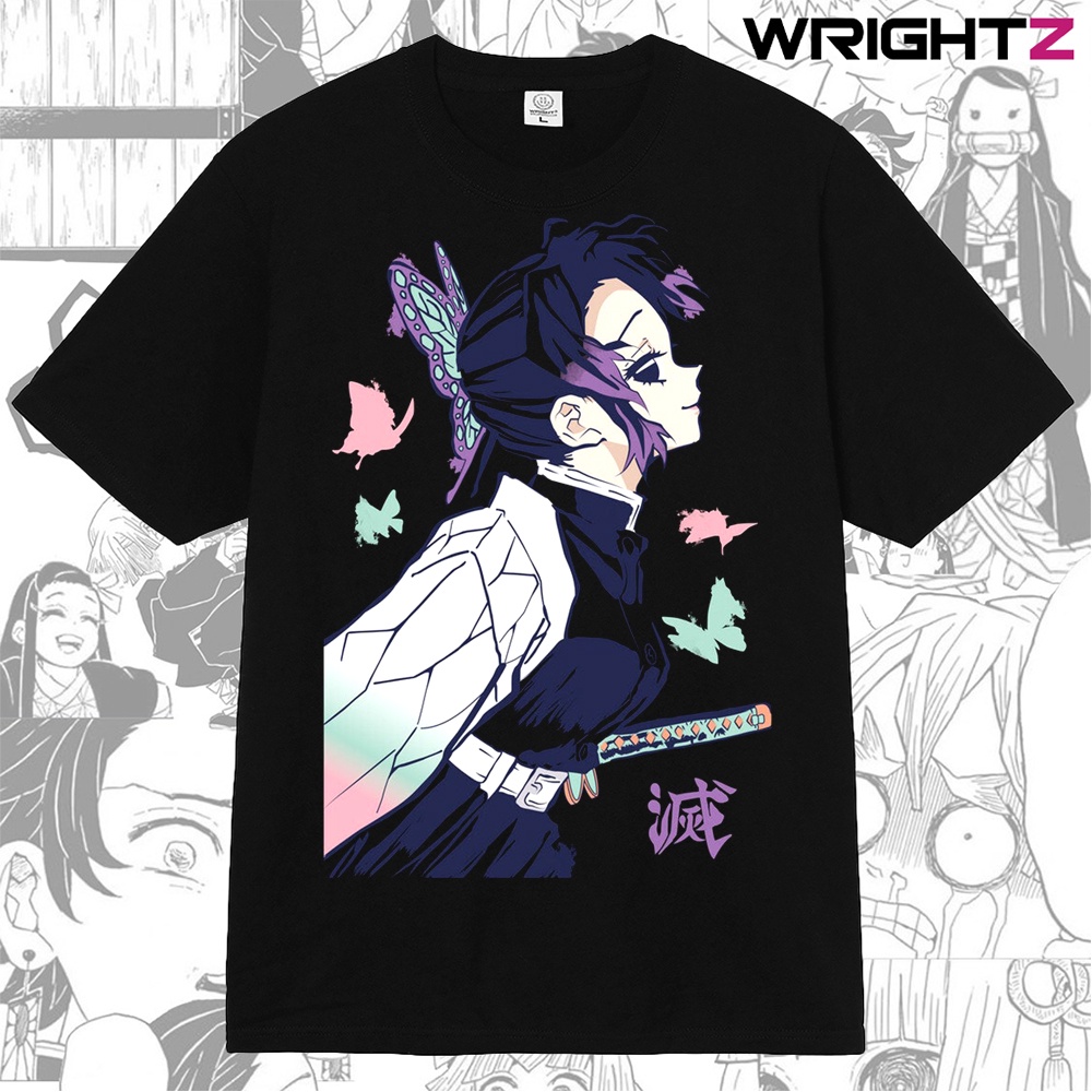 DHmF /Áo thun Anime Manga Demon Slayer Hashira Thanh Gươm Diệt Quỷ Trùng trụ Shinobu phong cách Nhật Bản chất phom rộng!