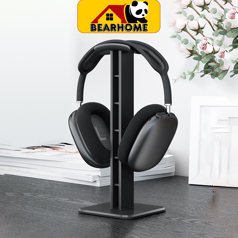 Móc treo / Giá đỡ tai nghe BEARHOME. Chất liệu nhựa siêu bền, Chân đế chắc chắn có thể dán cố định