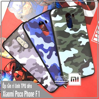 Ốp lưng Xiaomi Pocophone F1 Camo rằn ri lính nhựa TPU dẻo