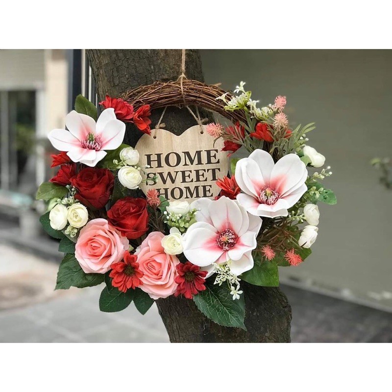 Sỉ vòng dây rừng làm vòng nguyệt quế, vòng hoa treo cửa.