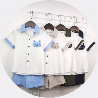 FREESHIP Bộ gấu Hàn Quốc chất đũi mát