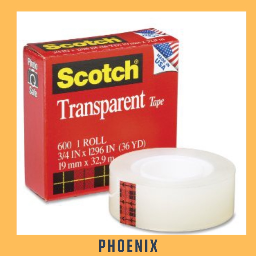 Băng keo 1 mặt 3M Scotch transparent 600 thử mực, thử sơn