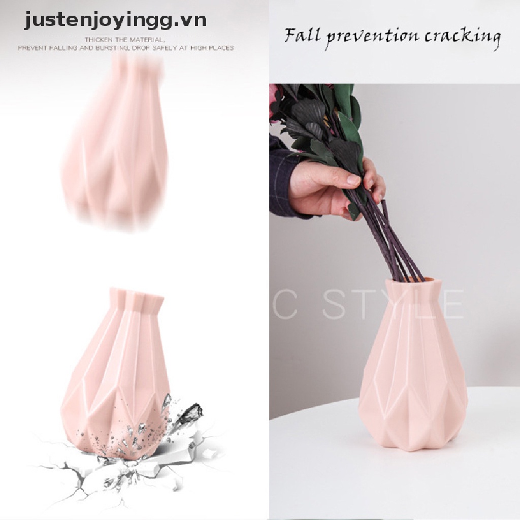 Bình Hoa Nhựa Giả Gốm Phong Cách Châu Âu