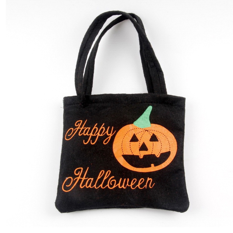1Pc Halloween Loot Party Pumpkin Trick or Treat Tote stunninging