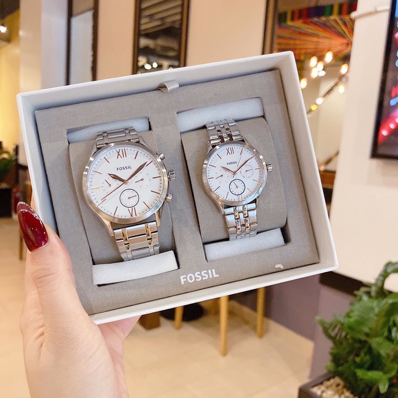 Đồng hồ cặp nam nữ Fossil 6 kim cá tính