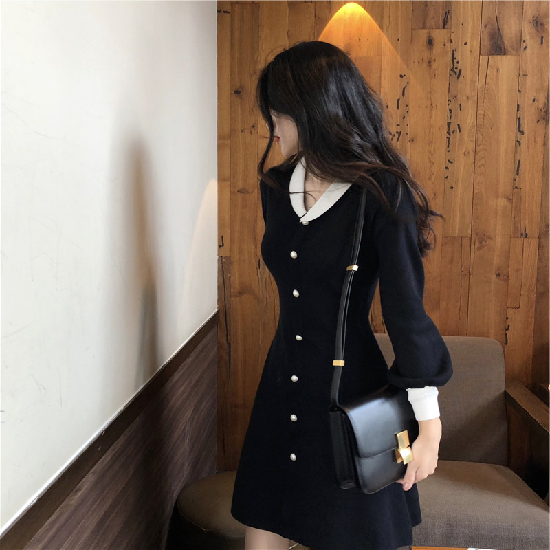 Đầm tay dài xẻ cổ chữ V phong cách thời trang Pháp 2020 | BigBuy360 - bigbuy360.vn