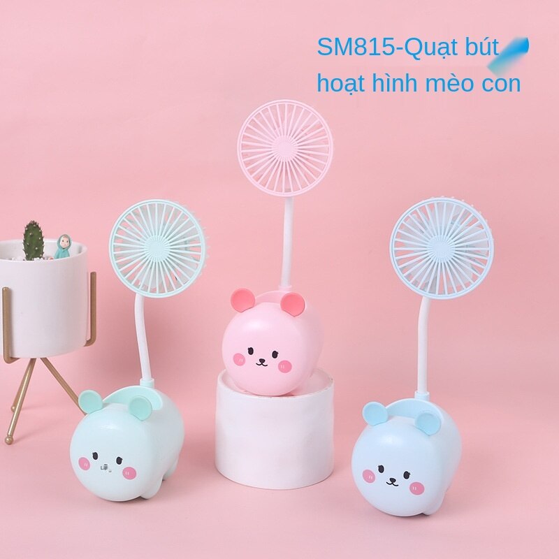 PM Quạt Mini Tích Điện Để Bàn Tiện Lợi Pin Khoẻ , Quạt Mạnh Hình Thú Dễ Thương