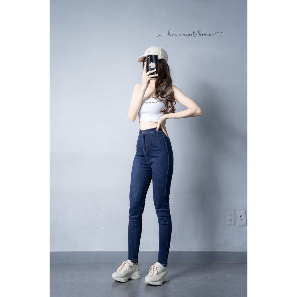 (freeship) Quần Jeans  ống Suông Lưng Cao Nữ Rách Lai ống Quân shop Maika-Jeans
