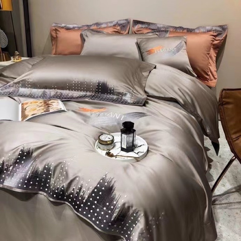 BỘ CHĂN GA LUXURY LỤA DỆT SỢI 140s MÙA XUân - Hè cao cấp nhất 2022