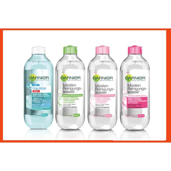 Nước tẩy trang Garnier Micellar Water bản PHÁP 400ml