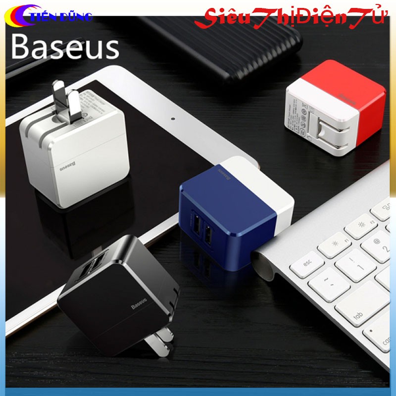 CỐC SẠC BASEUS DY031 DÒNG 2 CỔNG USB 3.4A VÀ 2.1A HỖ TRỢ SẠC NHANH