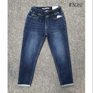 Quần jeans nữ dáng Boy cạp chun đẹp (Giá Cty 360k)