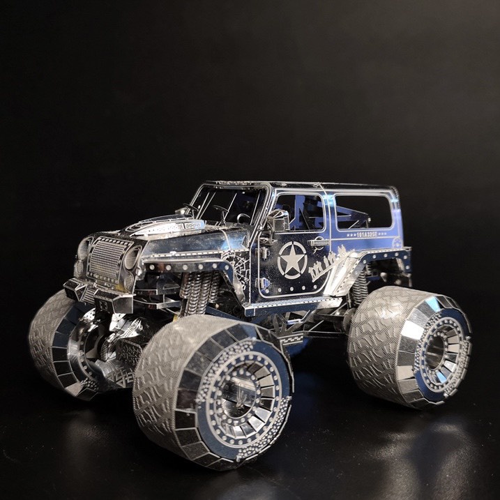 Mô Hình Thép 3D Bằng Kim Loại Xe Quái Vật Wrangler [ Chưa Lắp ]
