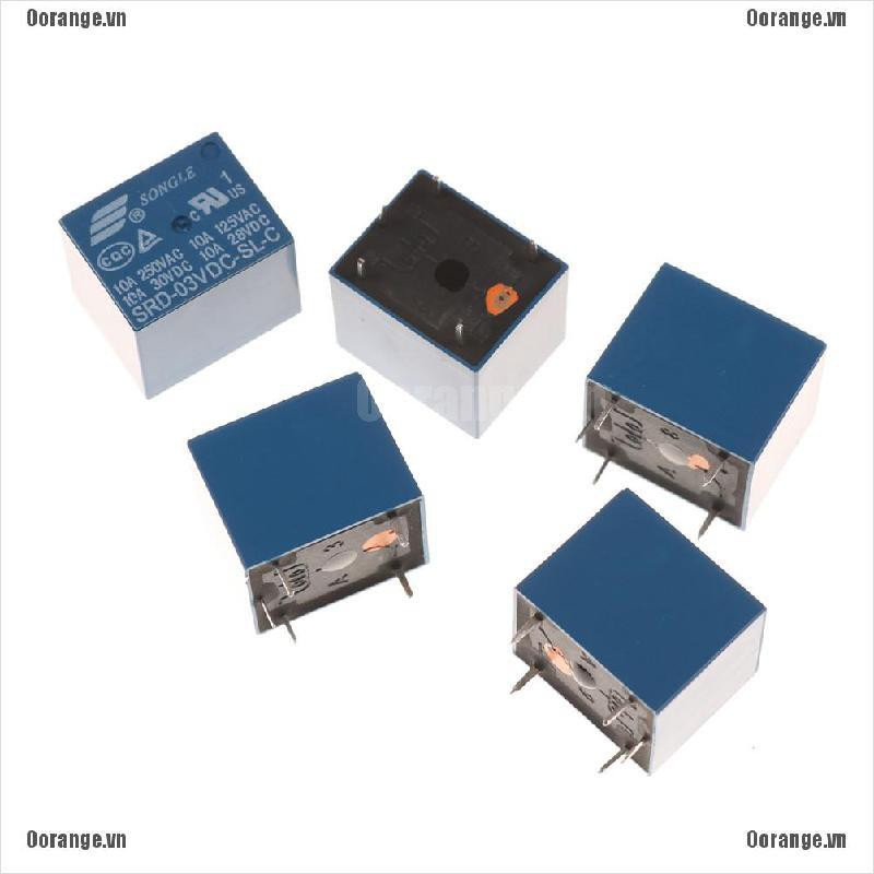 Set 5 rơle điện 3V DC mini SRD-3VDC-SL-C loại PCB