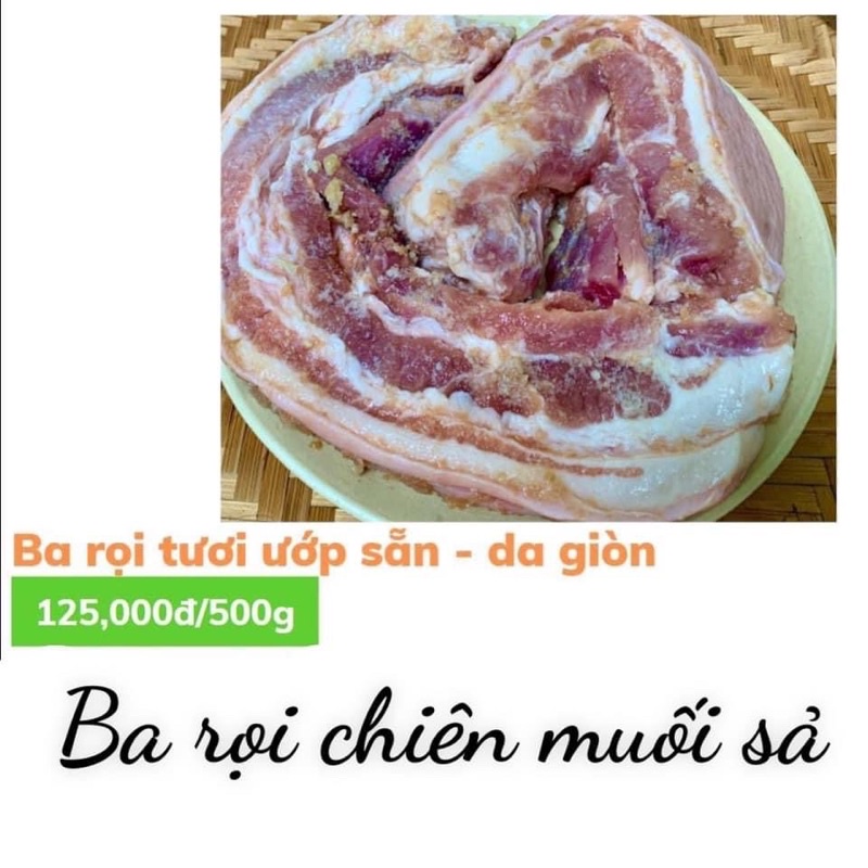 THỊT BA RỌI CHIÊN MUỐI SẢ ƯỚP SẴN 0.5kg