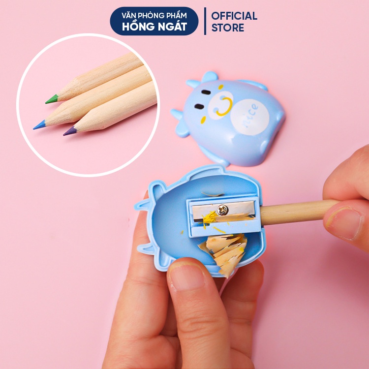 Gọt bút chì cute hình động vật, đồ dùng học tập dễ thương văn phòng phẩm, đồ chuốt bút chì làm quà tặng học sinh VP11