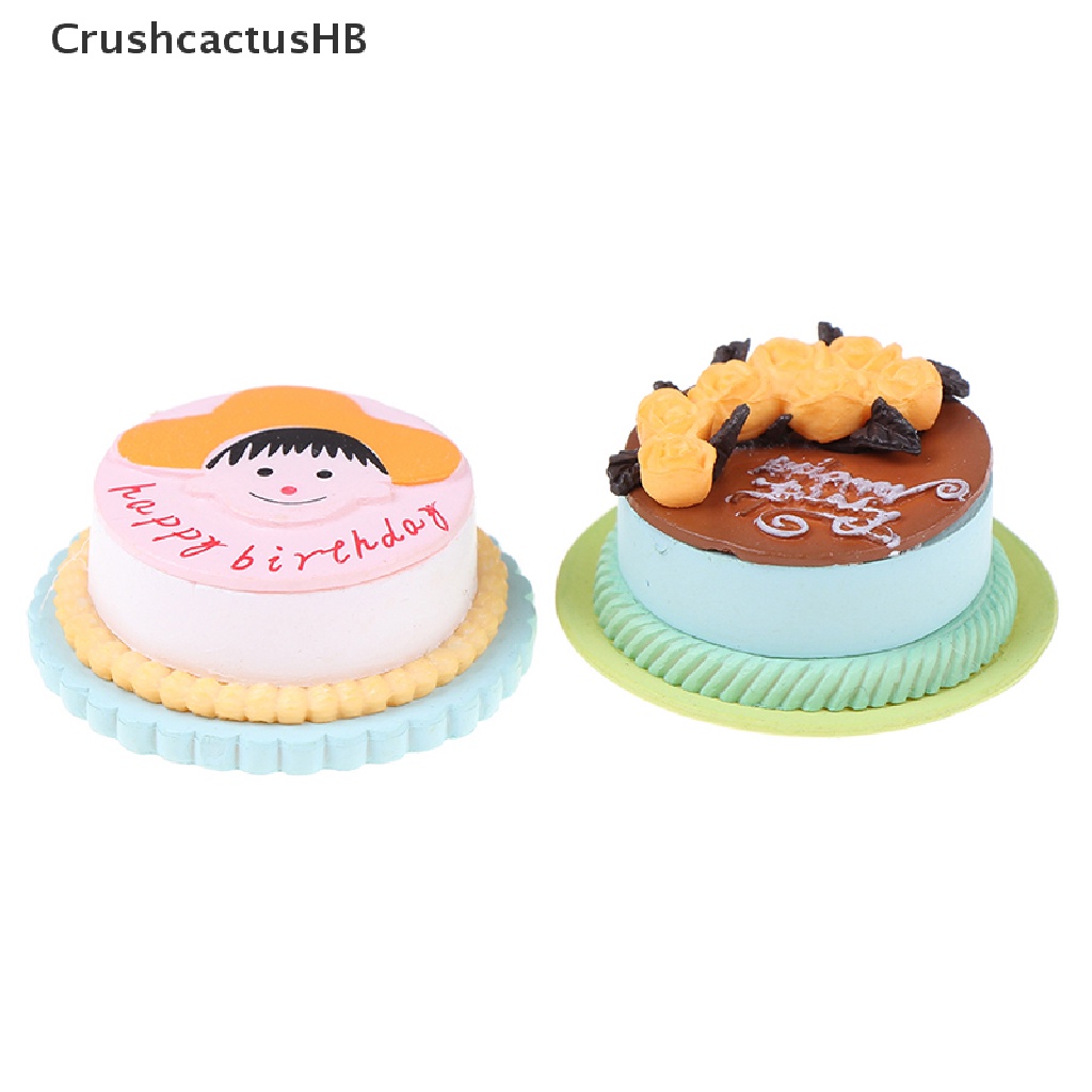 [CrushcactusHB] Birthday Cake Model Simulation Food Miniature Figurine Pretend play Kitchen Toy  Hot Sell