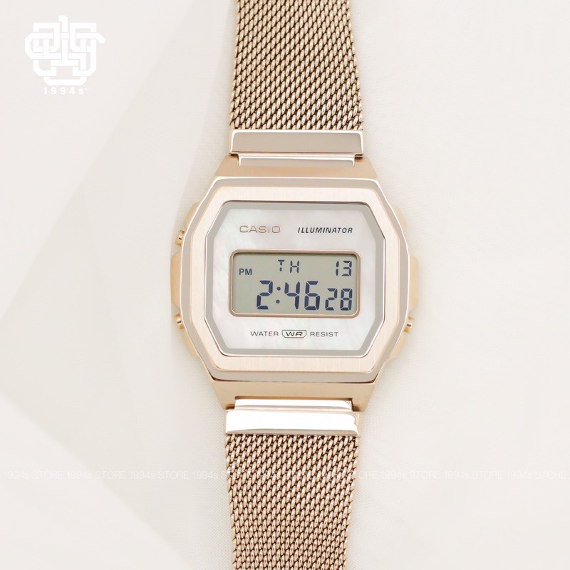 Đồng hồ Dây thép Nam/Nữ CASIO A1000MCG-9EF CHÍNH HÃNG 38mm