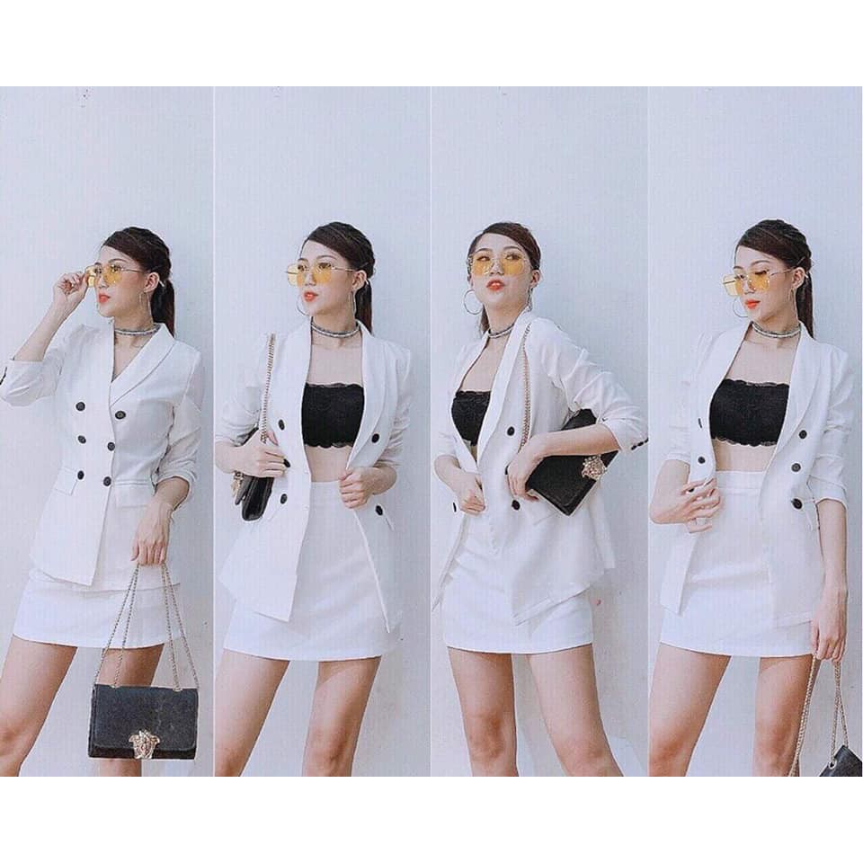 Set VÉC KHUY + CHÂN VÁY