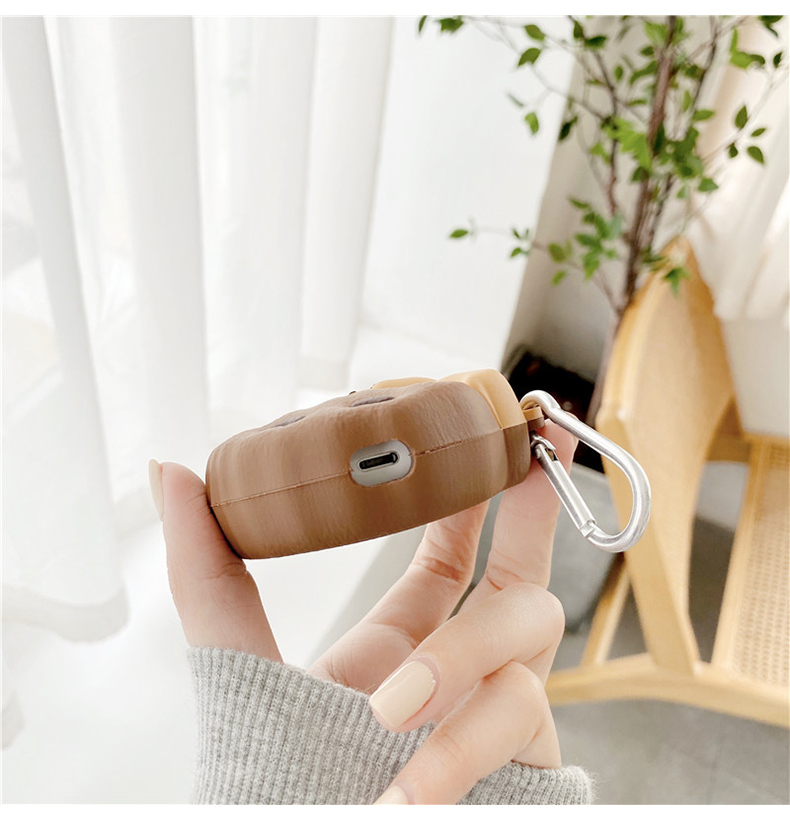 Vỏ Bảo Vệ Hộp Sạc Tai Nghe AirPods 1 / 2 / Pro / 3 Bằng Silicon Mềm Hình Gấu Và Bánh Quy