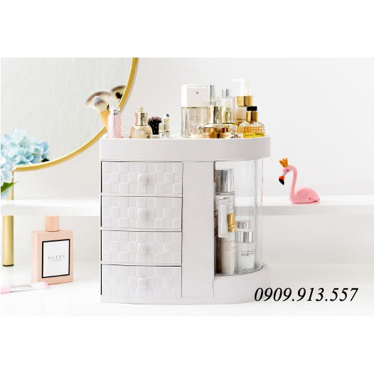Khay Đựng Mỹ Phẩm 4 Tầng Chống Bụi Nhiều Ngăn Tiện Lợi