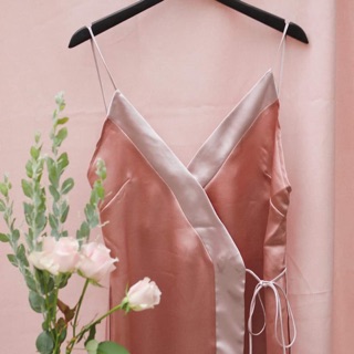 [local brand] Váy ngủ SJ Lounge hai dây phi bóng lụa satin dày dặn đẹp