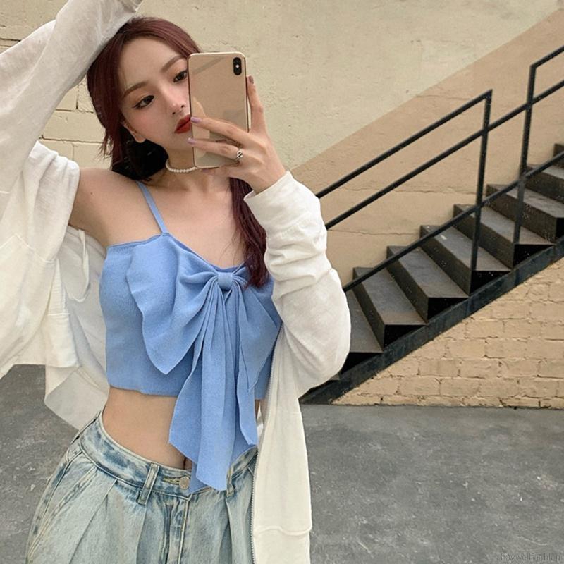 Áo Hai Dây Phối Nơ Xinh Xắn Dành Cho Nữ áo nữ dây | BigBuy360 - bigbuy360.vn