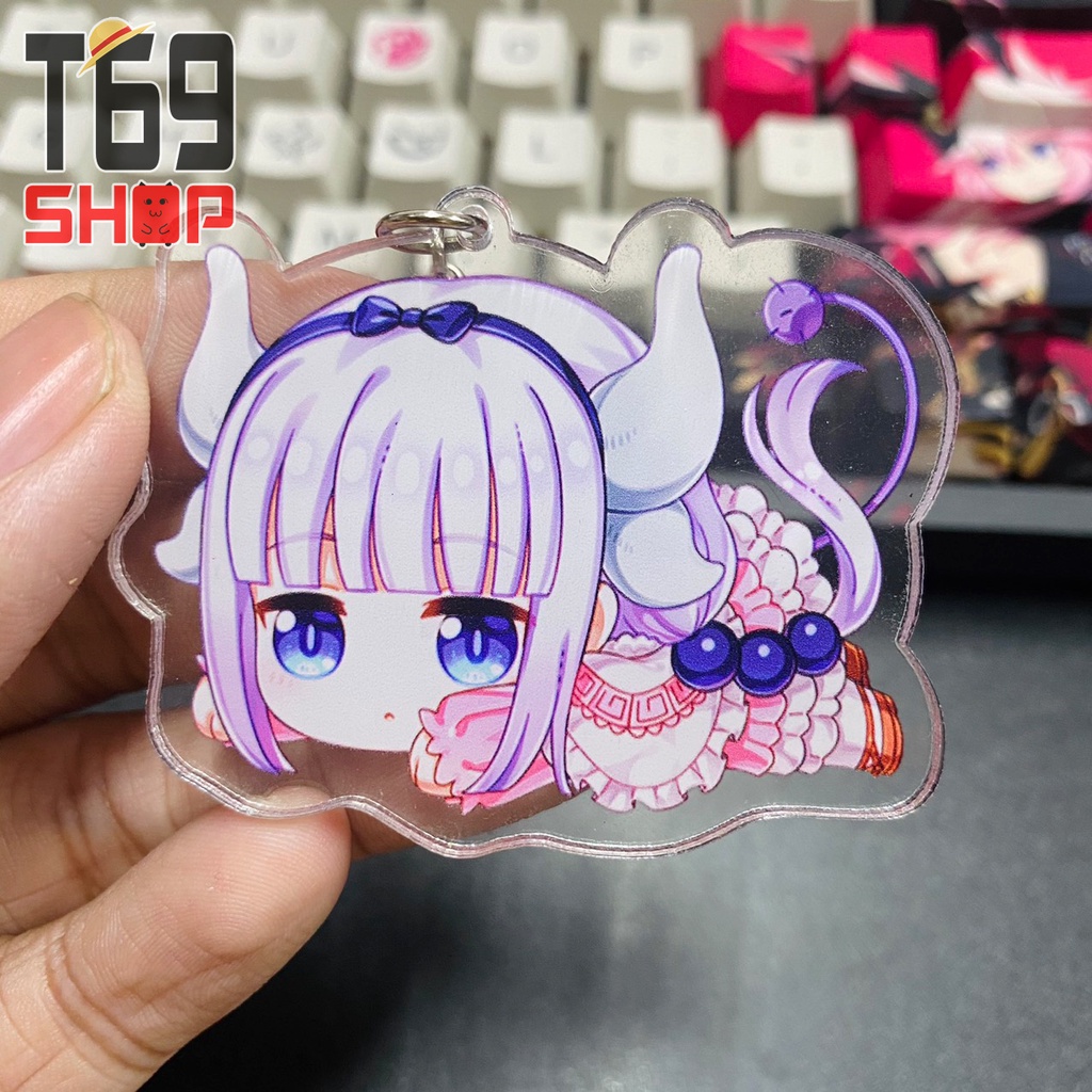 Móc khóa mica anime Miss Kobayashi's Dragon Maid in 2 mặt khác nhau