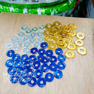 Long đền 6 li, 8 li, 10 li, 12 li bạc, xanh vàng dày 3 li