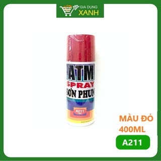 Sơn xịt ATM màu đỏ A211, 400ml