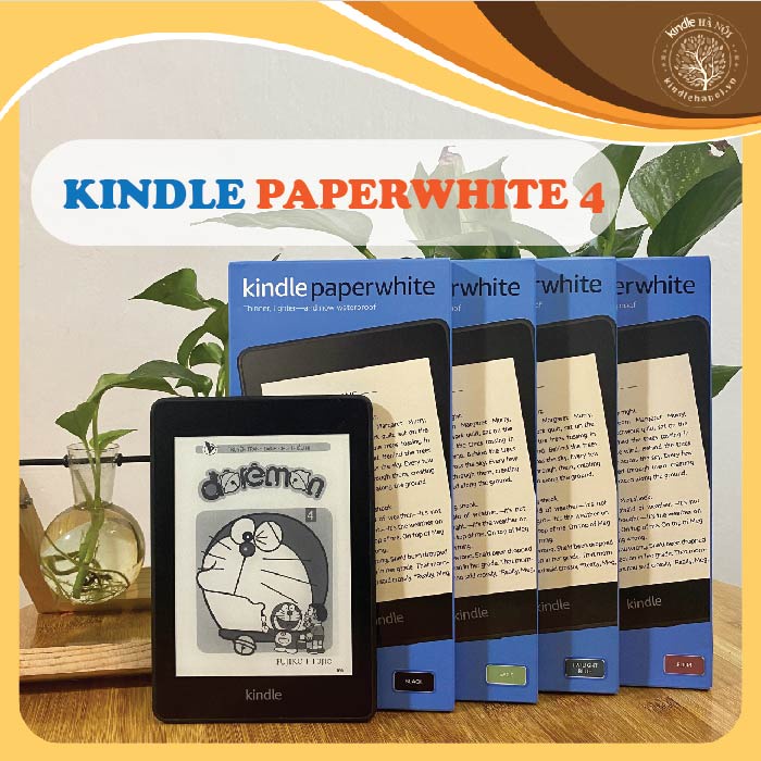 Máy đọc sách Kindle Paperwhite 4 (10th) Kindle PPW4, màn hình 6'' 300PPI, Darkmode, chống nước IPX8