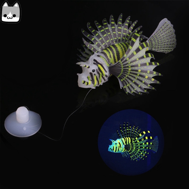 Aquarium Landscaping Aquarium Decoration Luminous Simulation Color Lionfish Silicone Material Fish Fishbowl Decoration